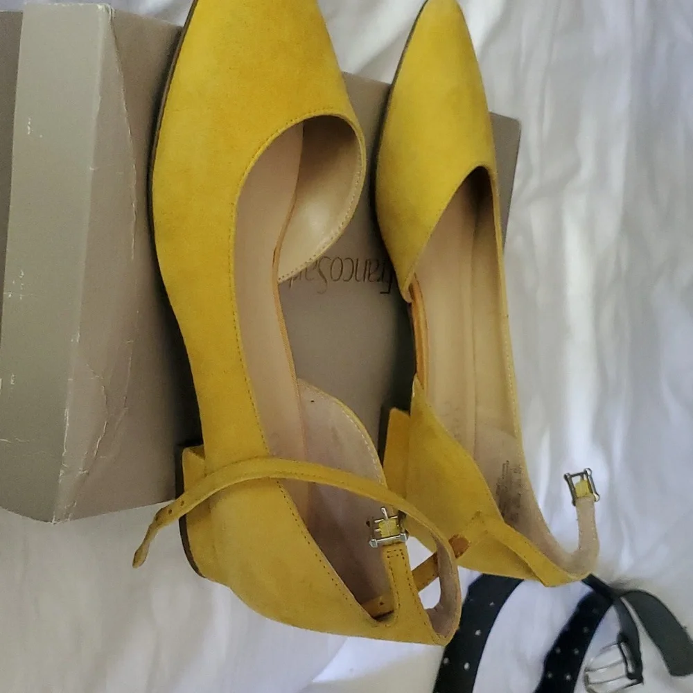 Franco Sarto yellow flat shoe sz 9M - Picture 3 of 9
